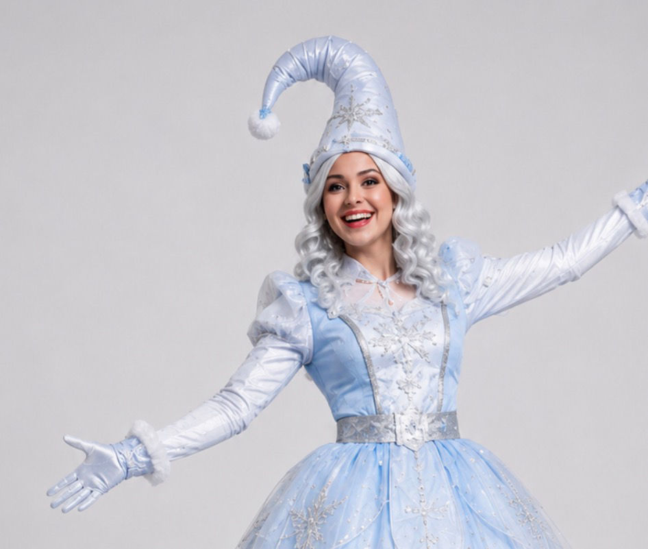 Winter Stilt Walker Costume for Christmas Events and Holiday Entertainment