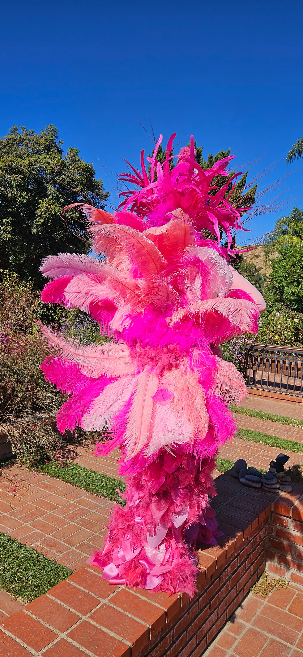 Miniatura: Stilt Walker Pink Flamingo Costume. Alice in Wonderland.
