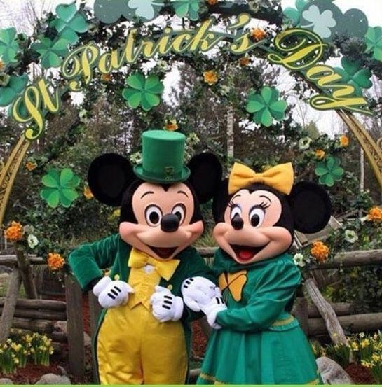 Thumbnail: Mickey Mouse mascot adaptationcostume. St. Patrick's Day. Green and Yellow Suit. Rent.