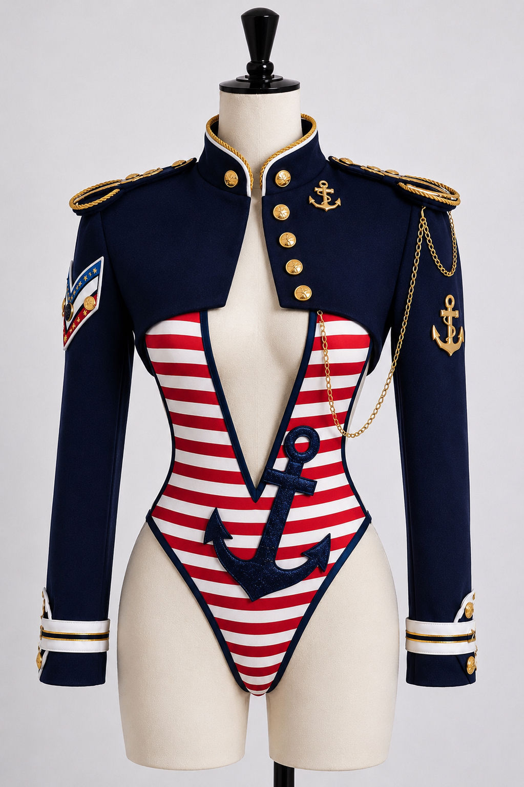 Sailor Showgirl Costume with Military Jacket