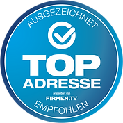  Ausgezeichnet und empfohlen von FIRMEN.TV als TOPADRESSE