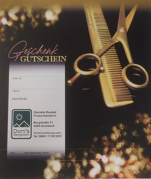 Geschenkgutscheine von Dani's Bergsalon