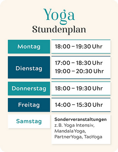 Yoga Stundenplan