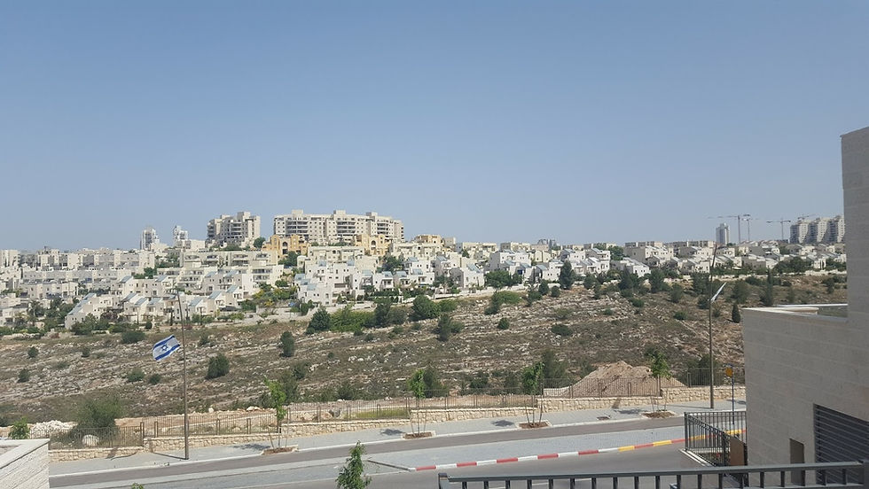 View of Kaiser  from sellers balcony in Tziporim 