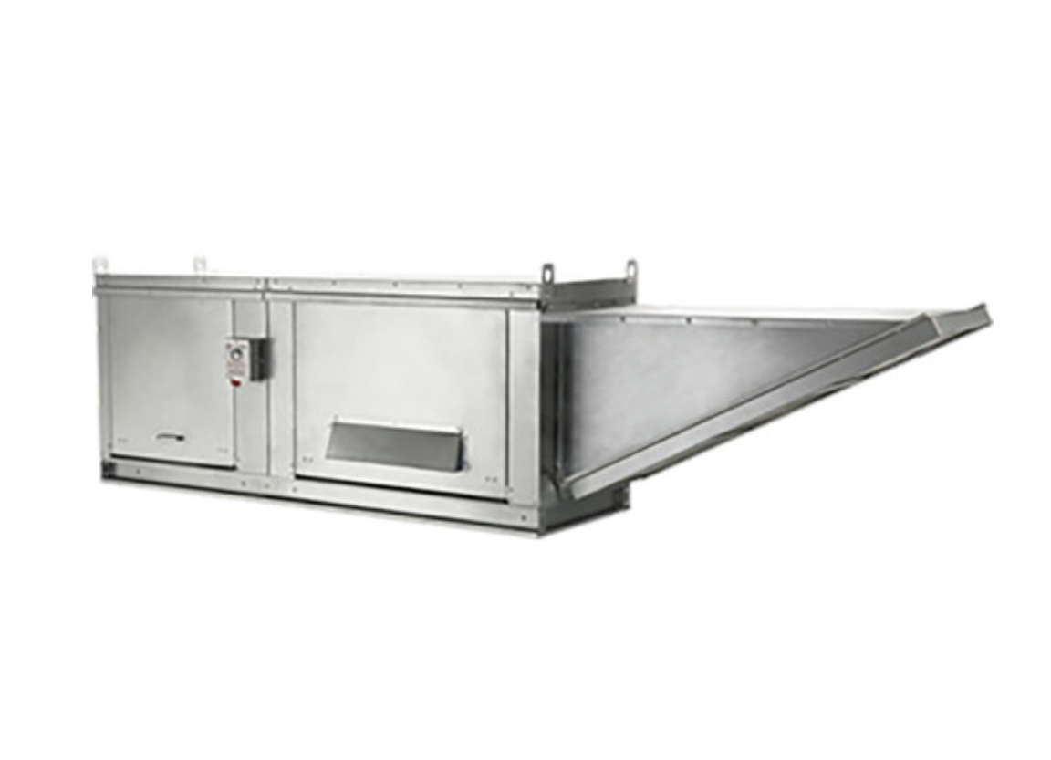 FloAire 3500CFM Direct Fired Make Up Air Unit, 208V/3Ph, With Roof Curb