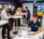 lady is working at event