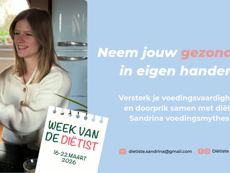 Week van de diëtist: 16-22 maart 2026