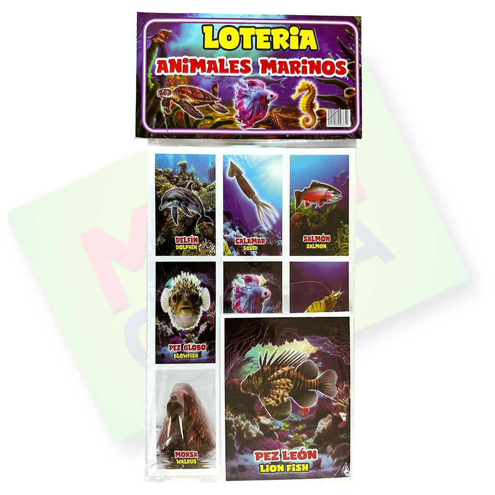 Miniatura: Lotería didáctica animales marinos