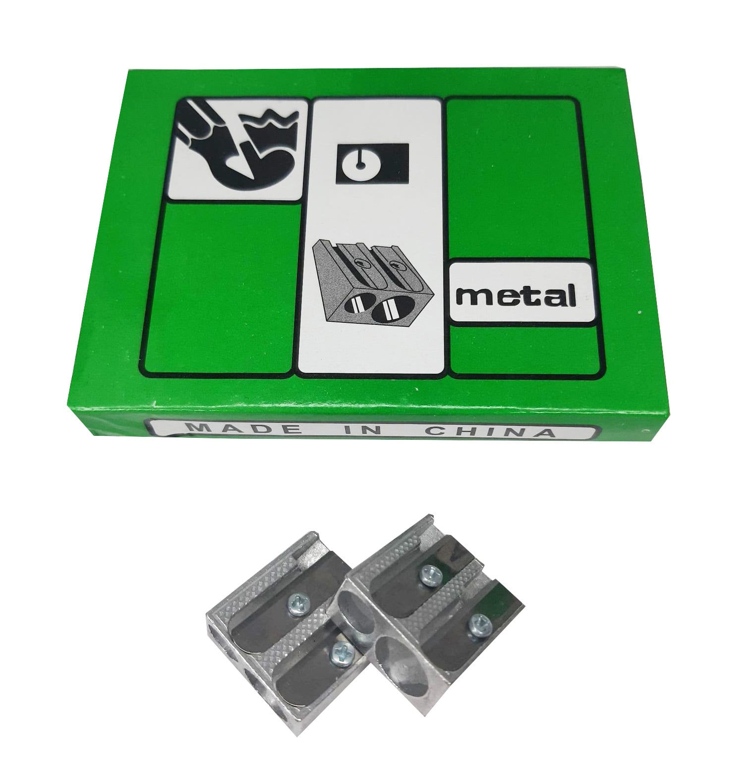 Sacapuntas metálico 2 orificios