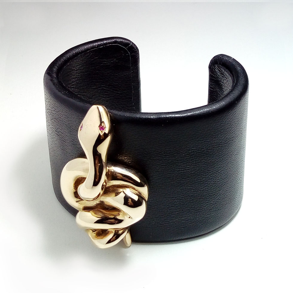 Miniatura: Bracciale serpente pelle
