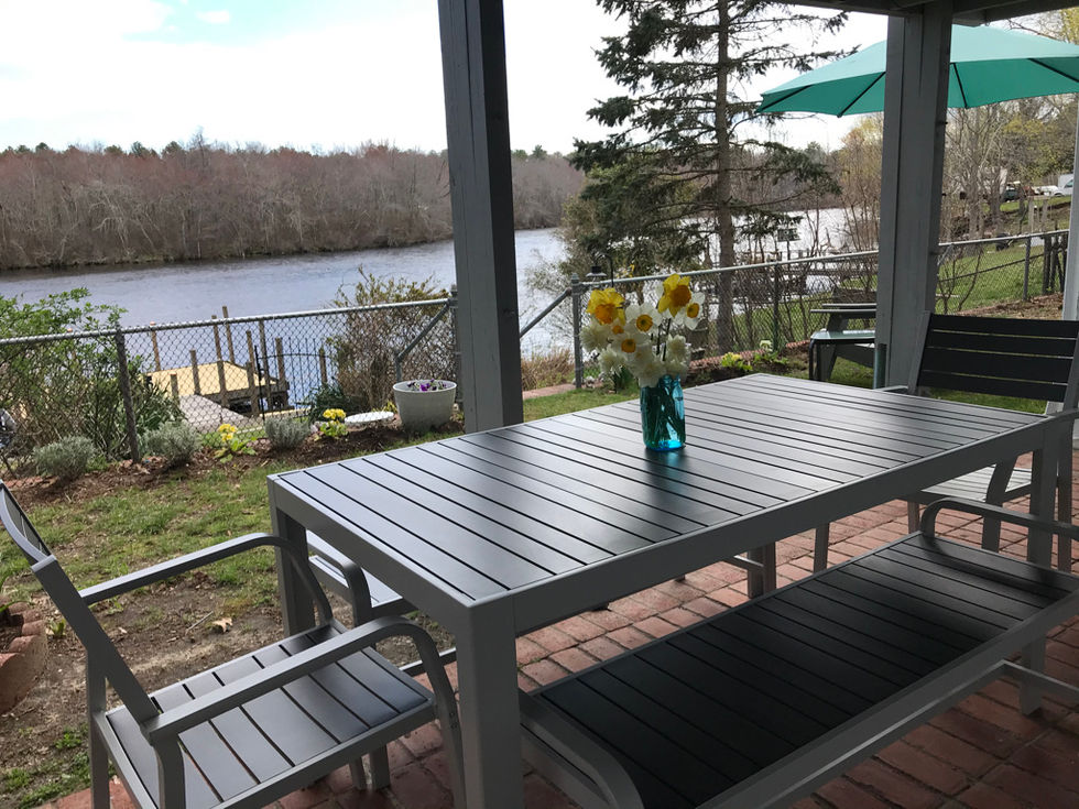 Outdoor dining view