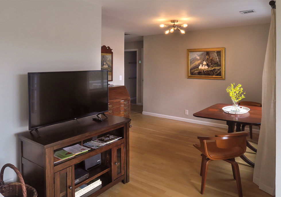 Living Room TV and Dining Room