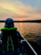 sunset from canoe