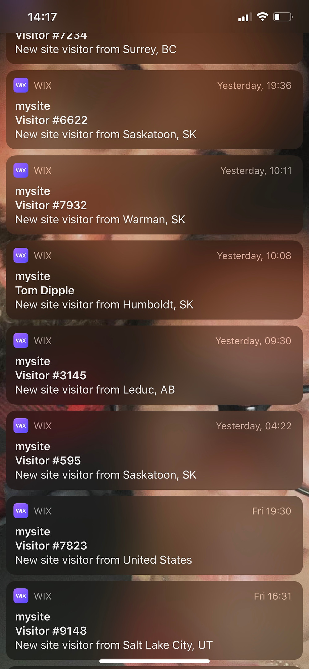 website notifications