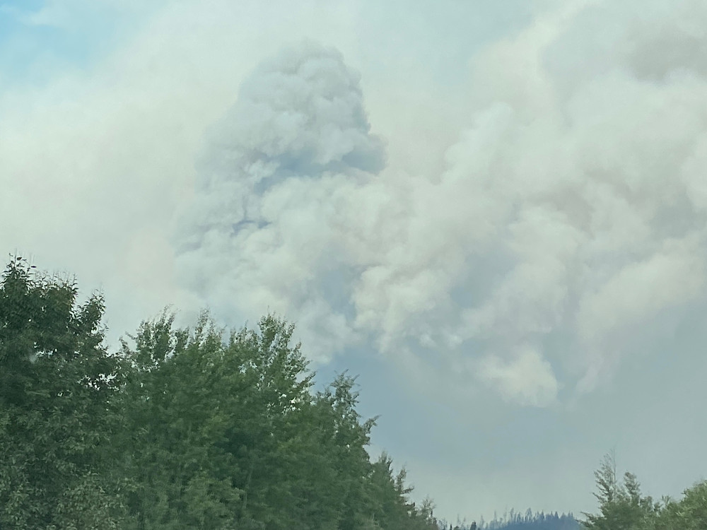 Billowing smoke