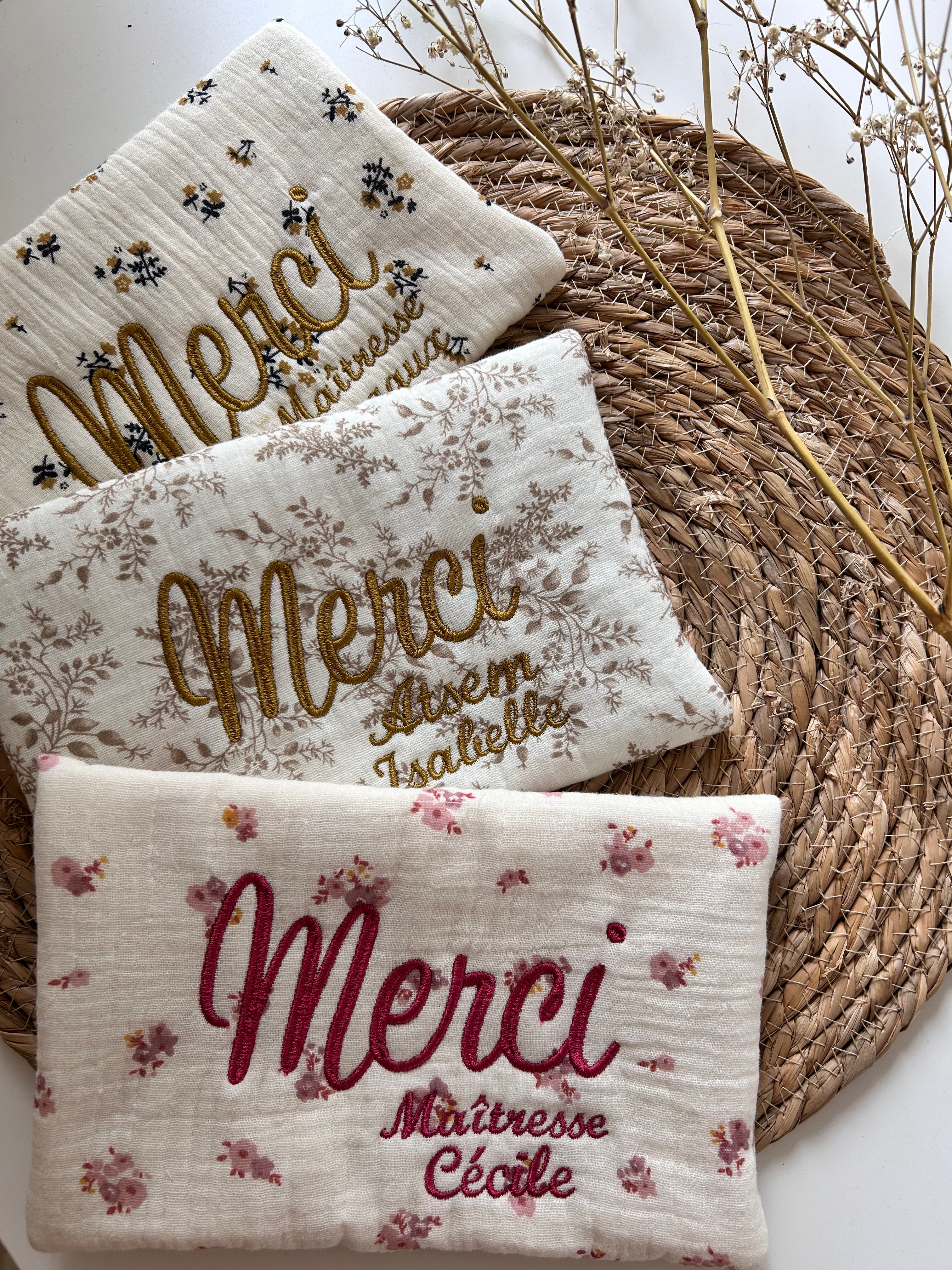 Pochette - cadeau maîtresse, Atsem, Nounou