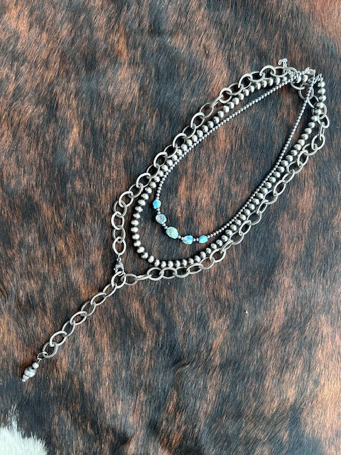 Thumbnail: Antique Silver Cable Necklace