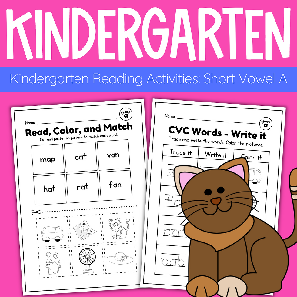 Thumbnail: Short A CVC Words Reading Pack