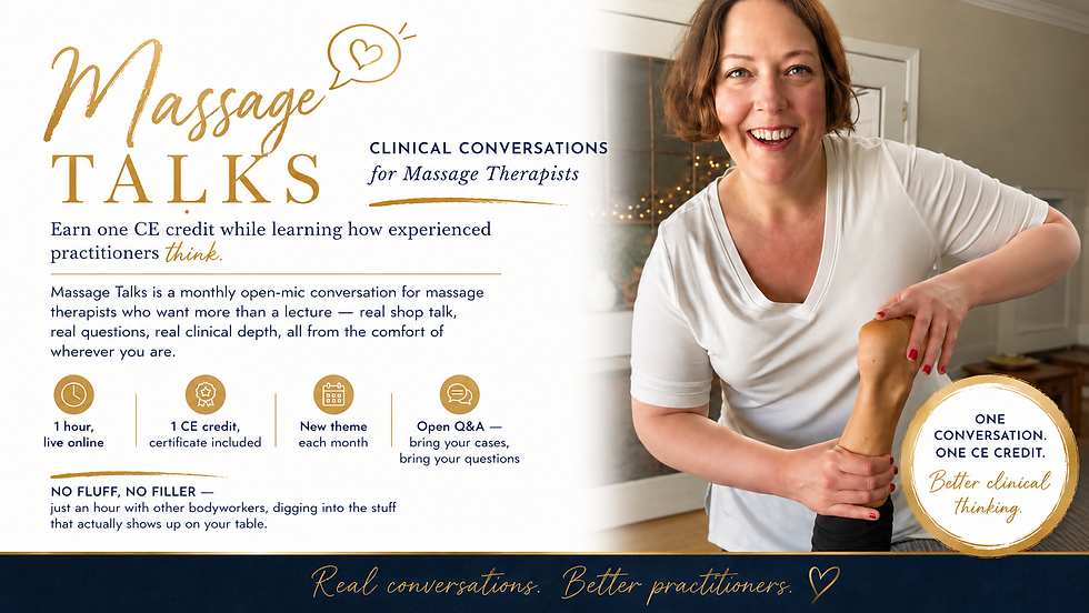 Massage Talks - Clinical Conversations for Massage Therapists