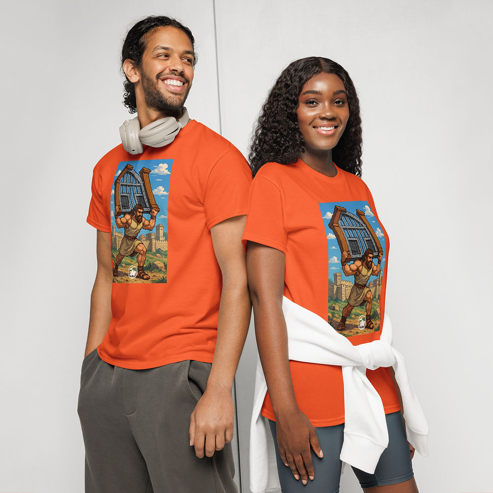 Thumbnail: Samson carrying city gates | DryBlend® t-shirts
