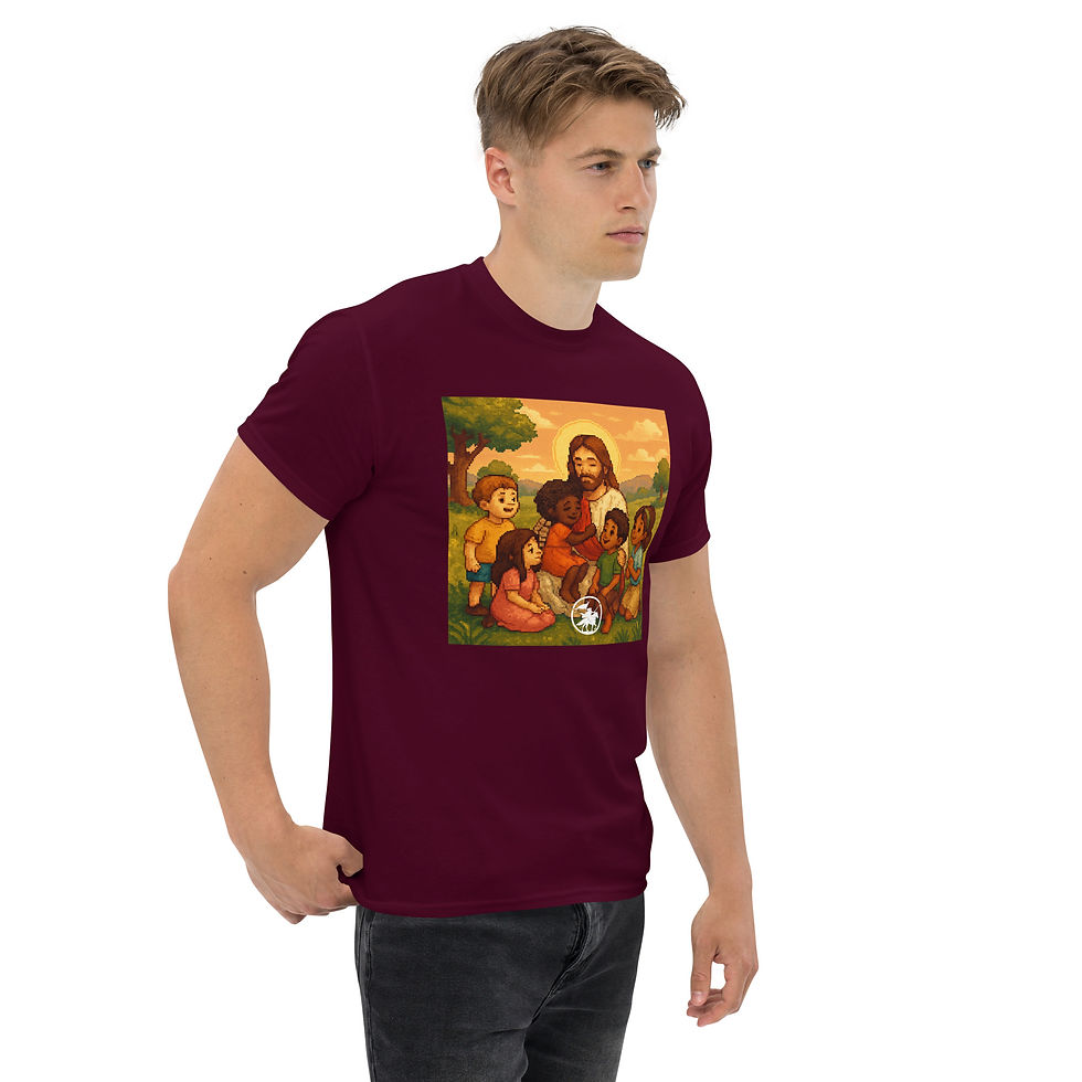 Thumbnail: Jesus surrounded by childrens | Unisex Classic T-shirt
