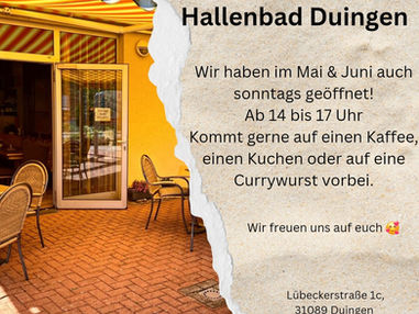 Cafeteria hat sonntags geöffnet
