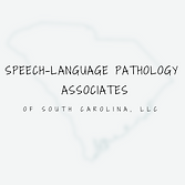 Speech-Language Pathology Associates of South Carolina, LLC written over an outline of the state of South Carolina