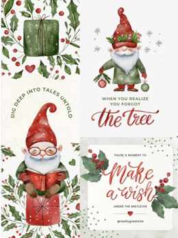 Cozy Christmas Gnome — Cozy woodland gnomes and festive holiday charm with a whimsical winter twist.