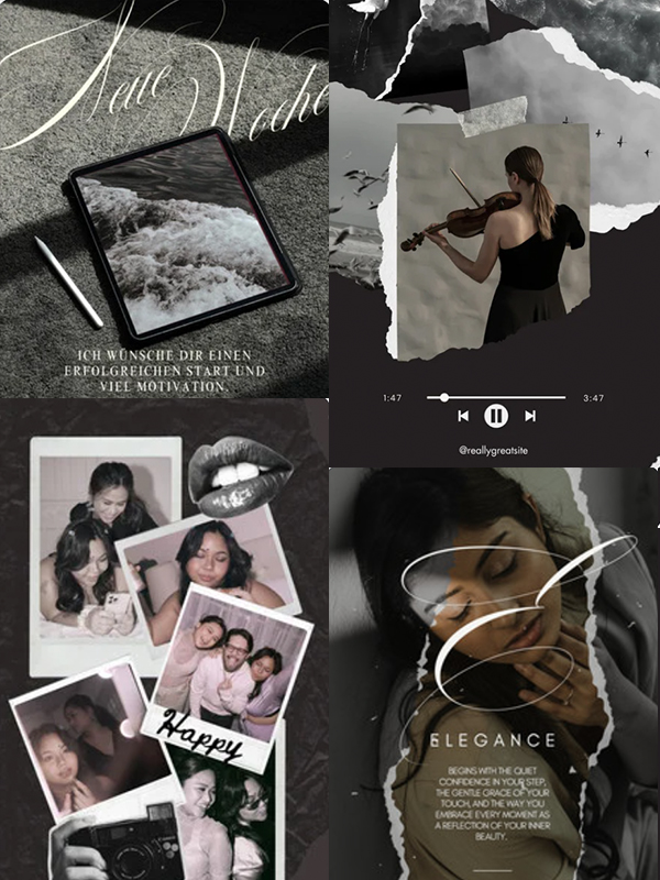 Free Moody Aesthetic — Free dark photo collages, scrapbook stories and social posts