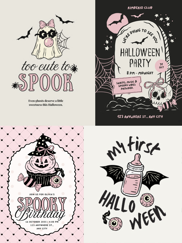 Pink Retro Halloween — Playful retro Halloween charm with a bold pink pop of color and vintage flair.