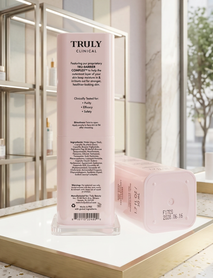 Thumbnail: Truly Clinical Hydrating Face Serum Dry Skin Hyaluronic Acid 1.7 oz NEW/SEALED