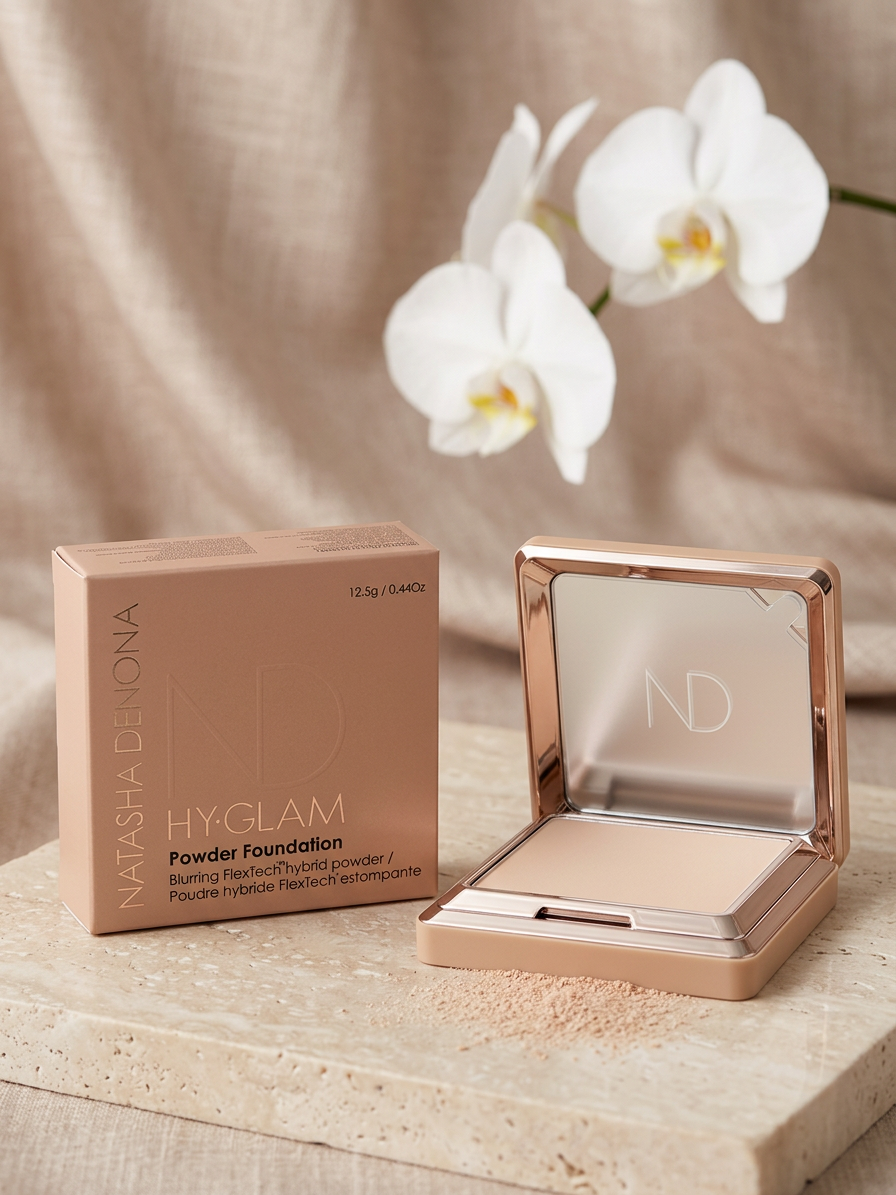 Natasha Denona Hy-Glam Powder Foundation Shade RN3 Light Neutral Full Size NIB