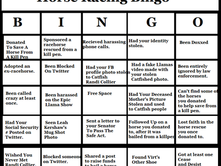 Who wants to play Horse Racing Bingo...