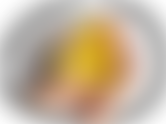 Hands holding three yellow smiley face papers with various emotions: sad, neutral, happy. Gray background, calm mood.