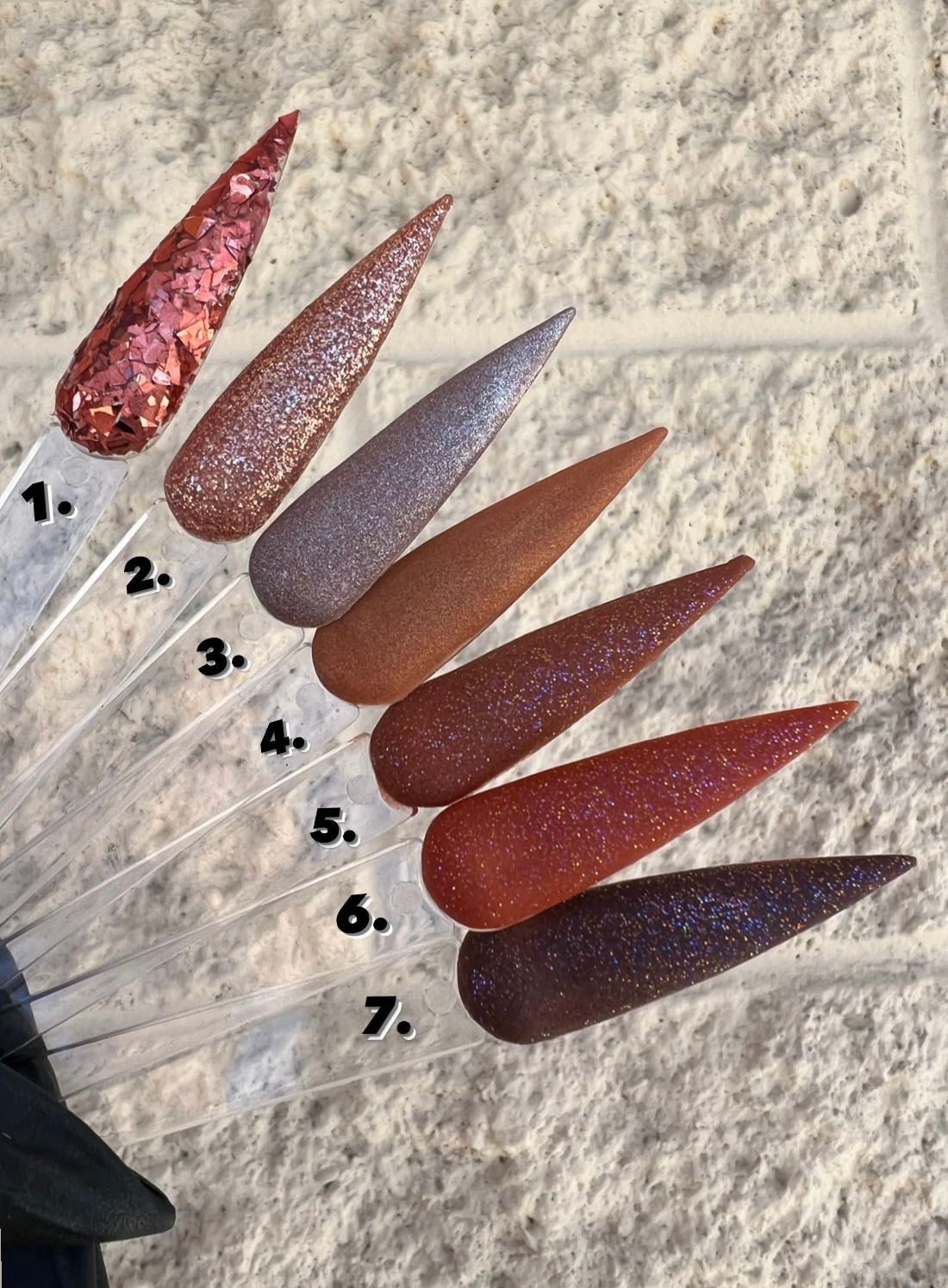 Brown tone acrylics 