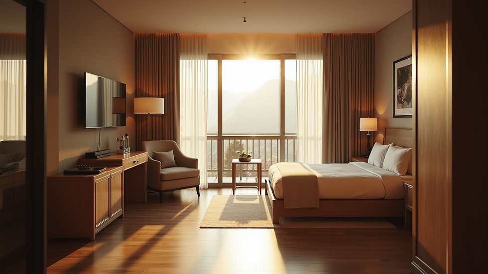 Peaceful hotel interior