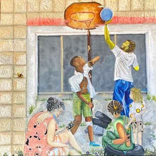 Superman Ice cream painting by Sabra Morman