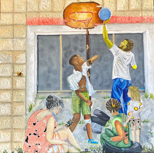 Superman Ice cream painting by Sabra Morman