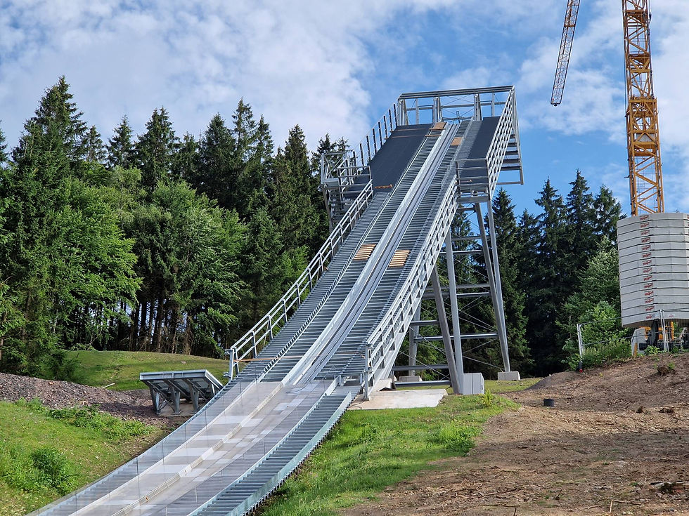 Neubau der Skisprungschanze in Brotterode