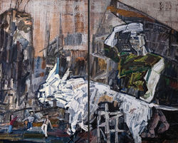 Memorial installation in honor of the lynx's heroic actions