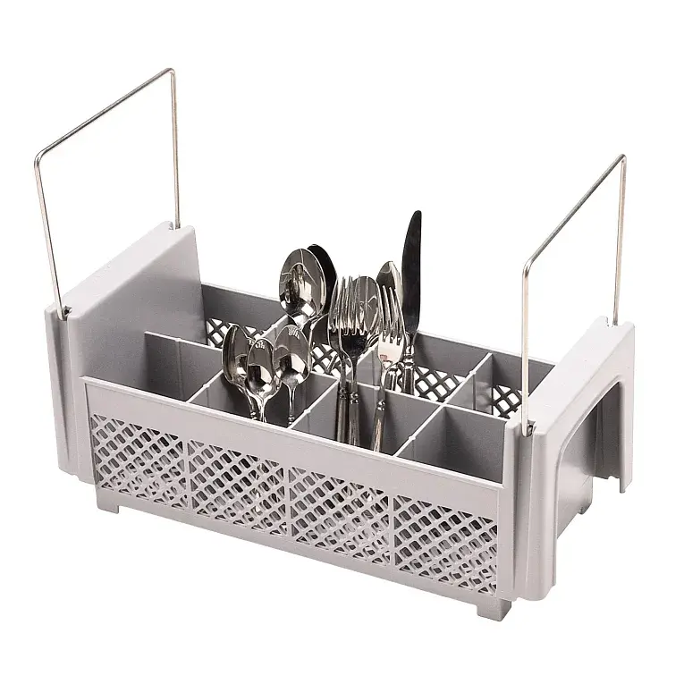 8 compartment half flatware rack