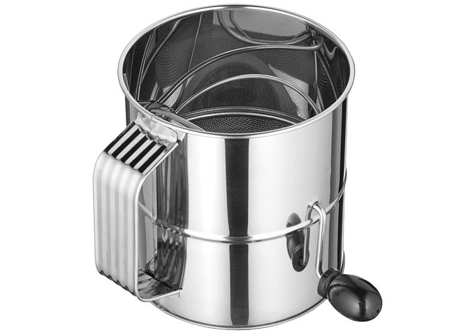 8 Cup Rotary Sifter, Stainless Steel