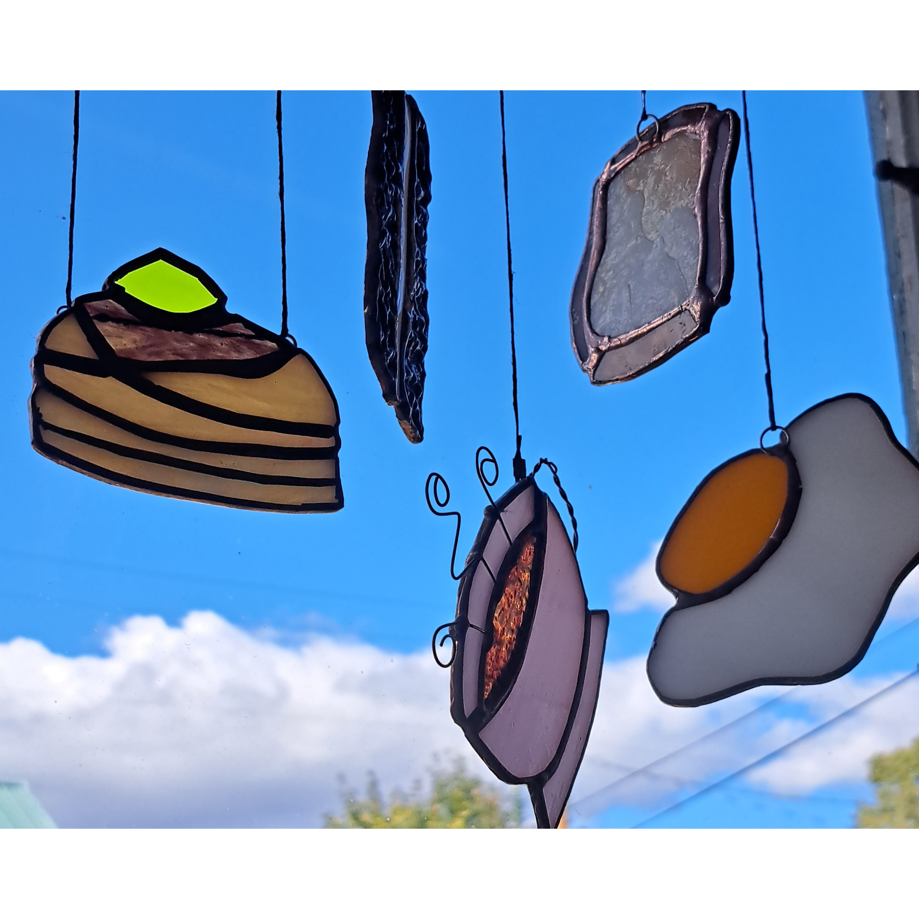 Stained Glass Breakfast Mobile