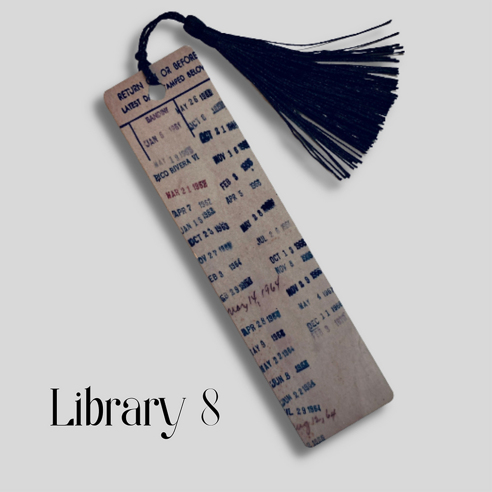 Thumbnail: Vintage Library Checkout Card Metal Bookmarks