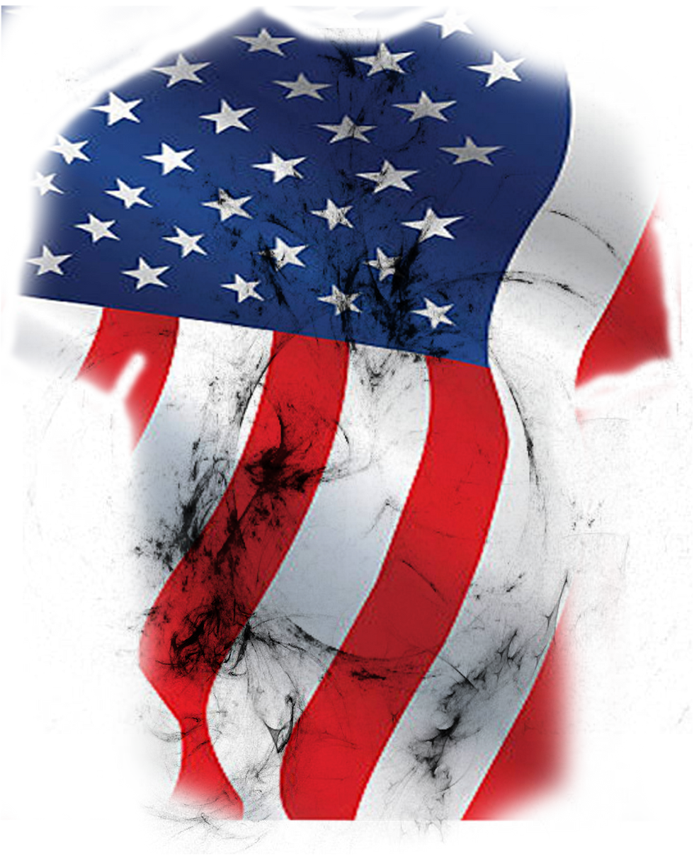 Baseball American flag jersey design on shirt