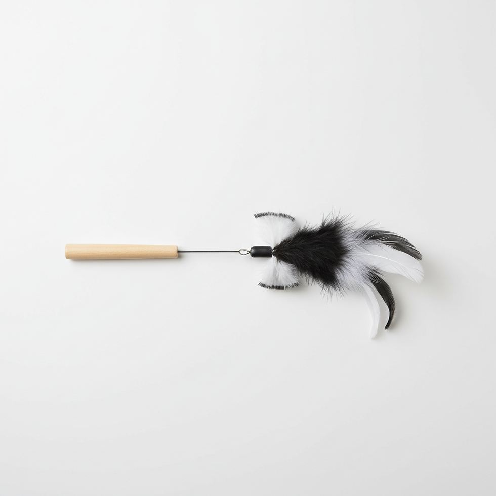 Tuxedo Feather Wand