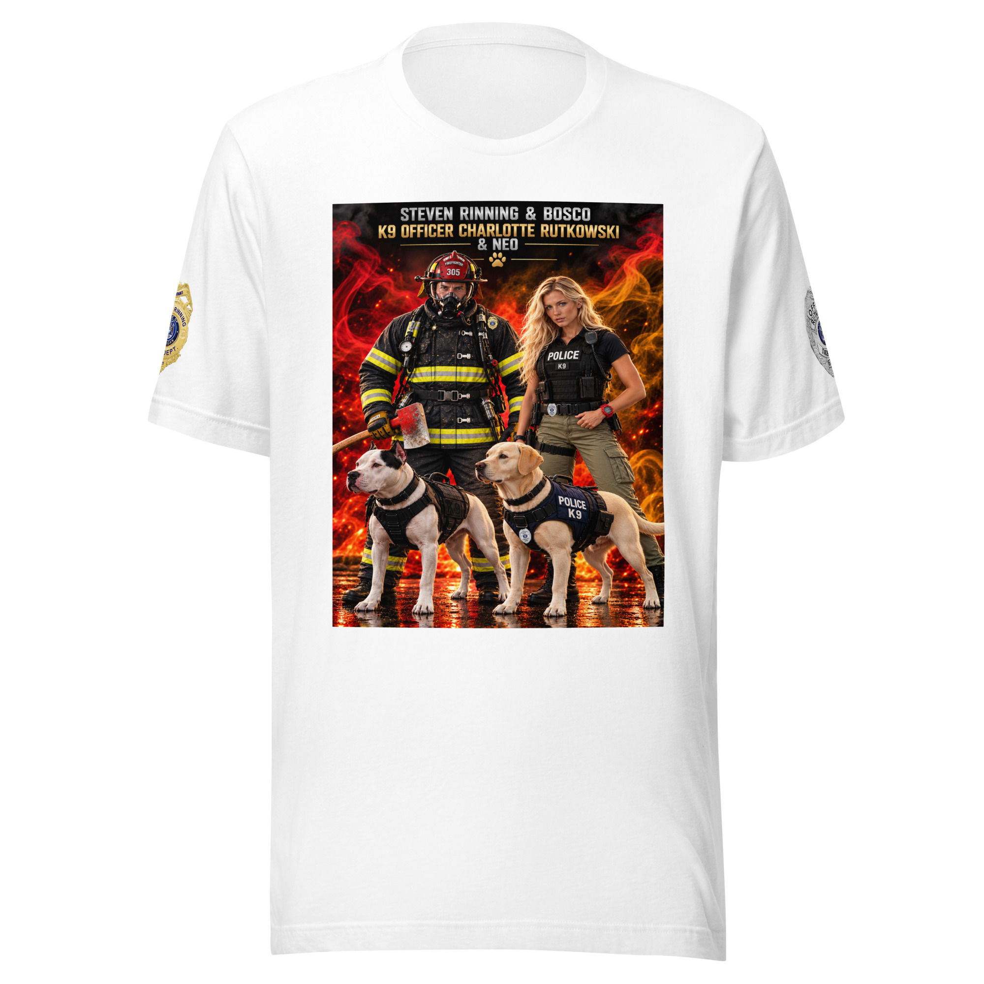 Steven and Charlotte first responders Unisex t-shirt