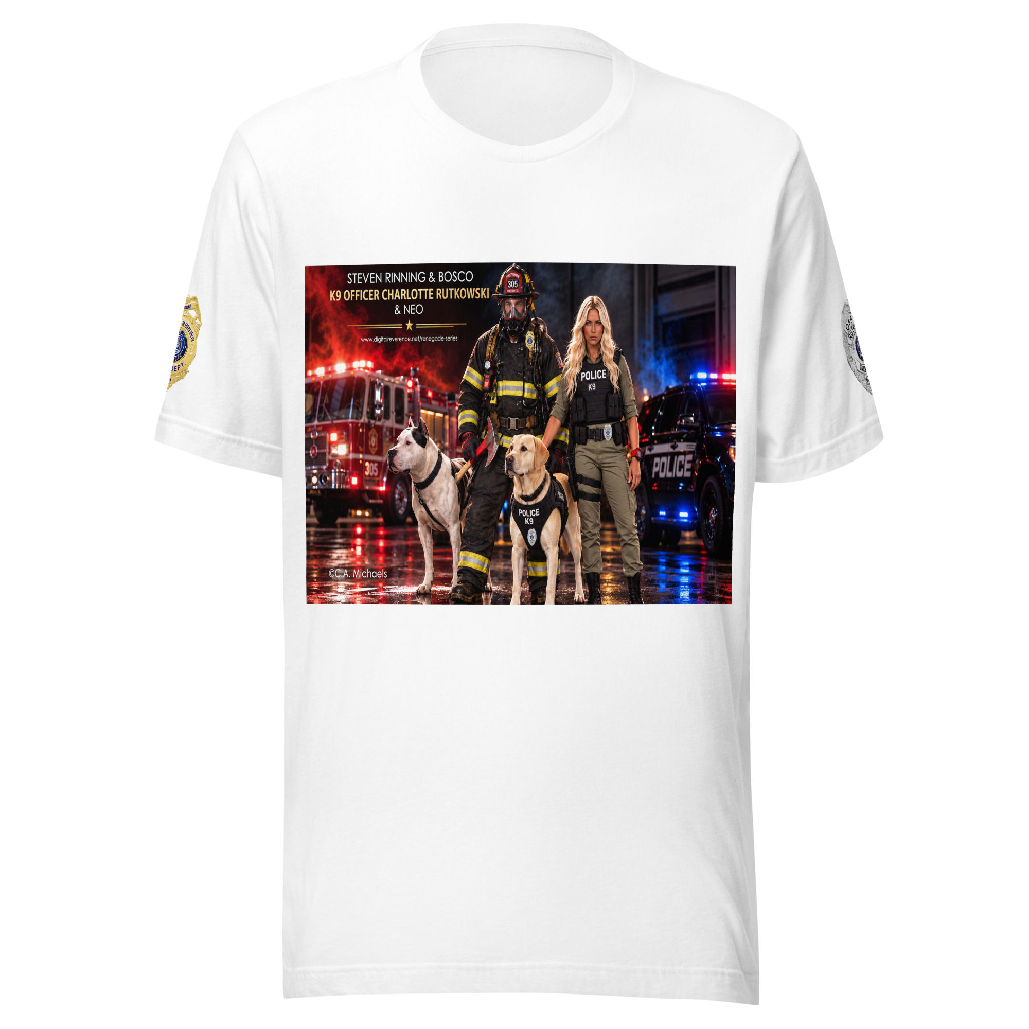 Steven and Charlotte first responders Unisex t-shirt