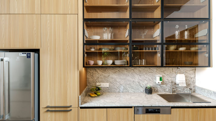 Project Mrigashira Residence Bengaluru | premium and minimal Indian kitchen design and installation by Cabinets and Me Bengaluru