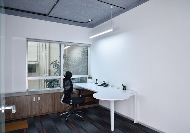 Private cabin at Strides Pharma Corporate Office Bengaluru - Commercial Interior Design and Construction by Melange Interiors Bengaluru